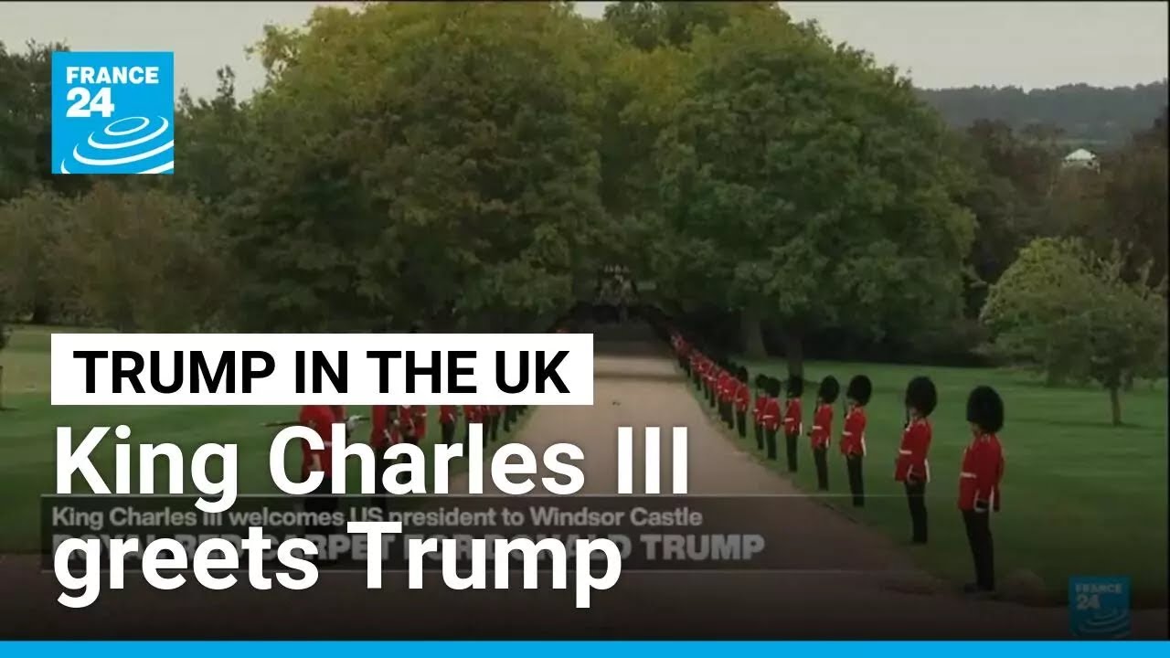 King Charles III greets Trump in Windsor for his second state visit to the UK • FRANCE 24 English
