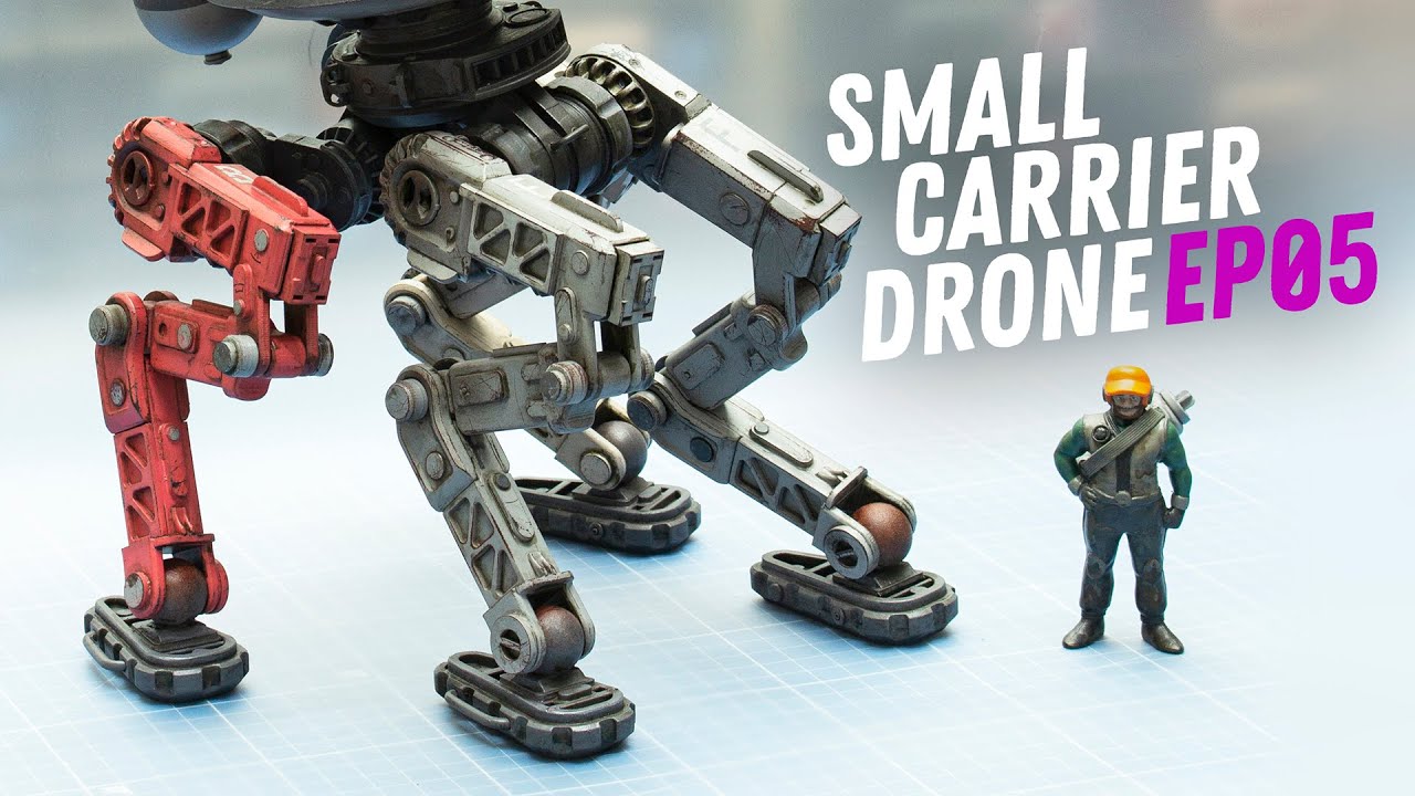 Trying Model Painting Techniques! - Small Carrier Drone EP05