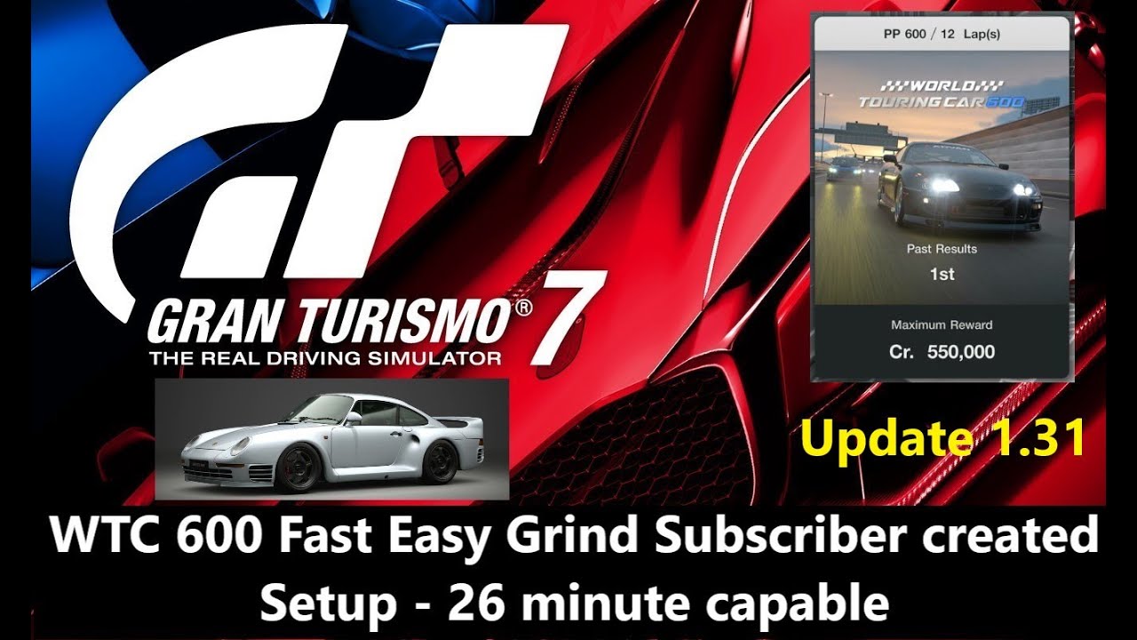 GT7 Tokyo Expressway WTC 600 Grind Fast Easy win update 1 31 Porsche 959 87 best car