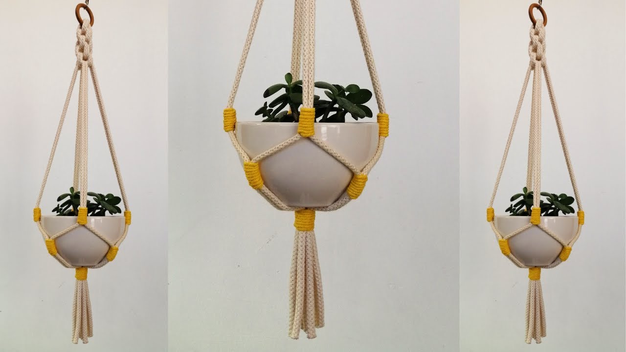 DIY PORTAMACETAS de MACRAME paso a paso (PRINCIPIANTES)/DIY Macrame Plant Hanger for Beginners