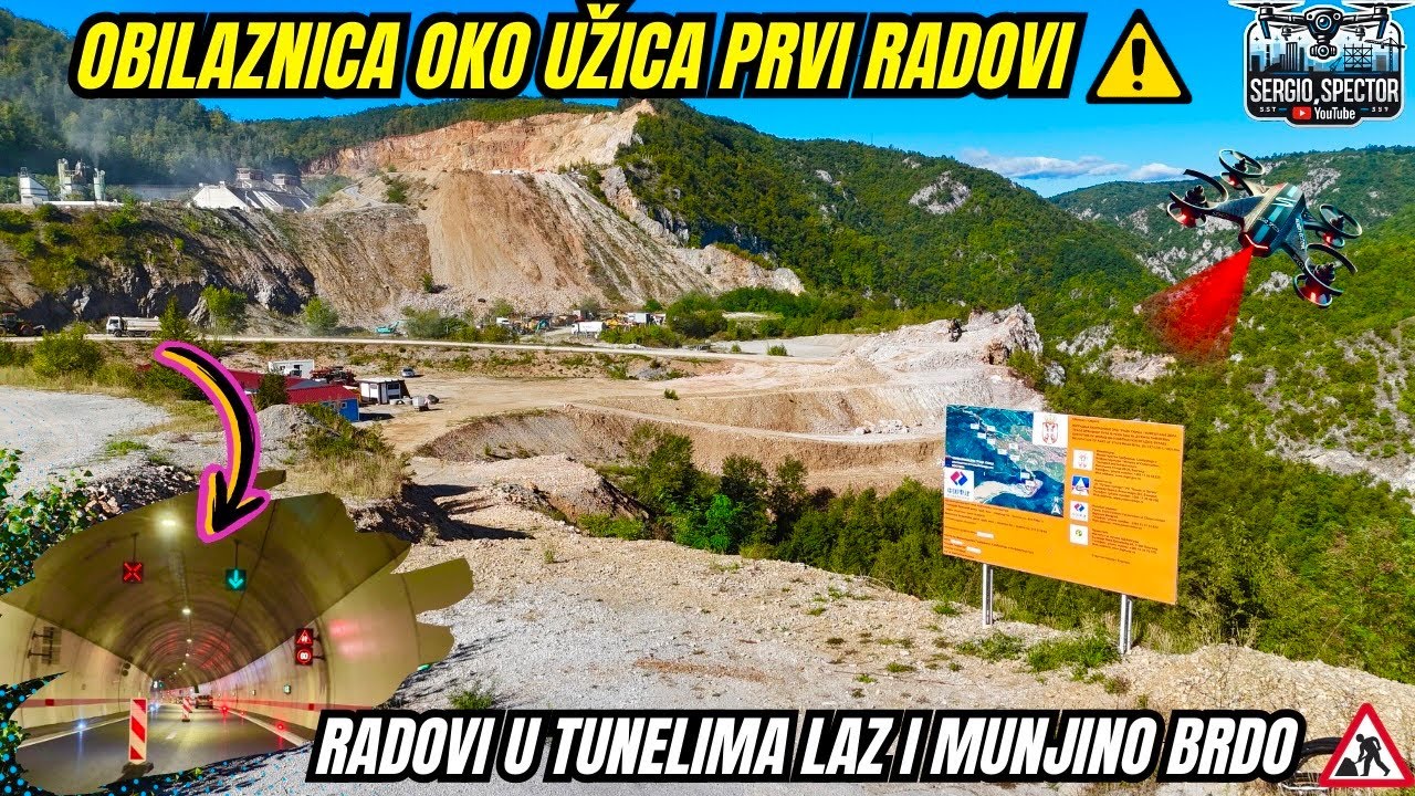 Obilaznica oko UŽICA i radovi u Tunelima Munjino Brdo i Laz, Autoput Miloš Veliki E763 