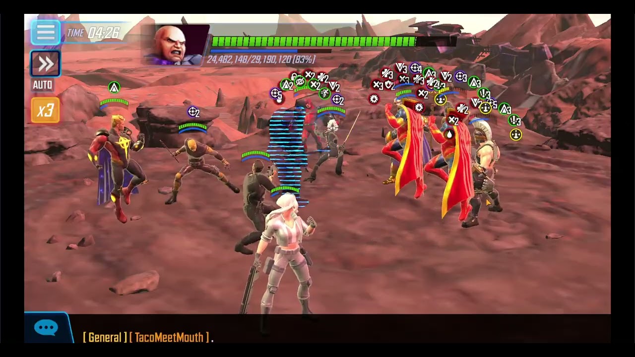 Marvel Strike Force - ThunderStrike Raid ThunderStruck Difficulty First Boss