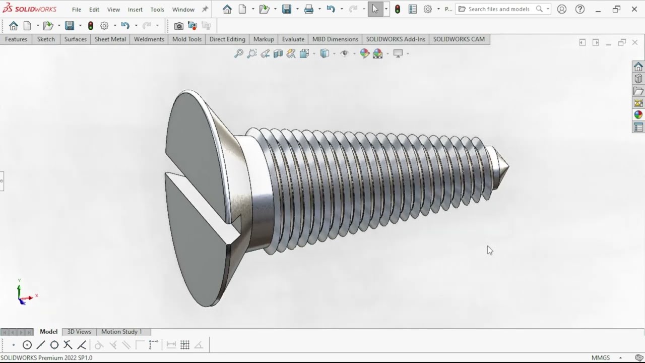 Solidworks tutorial | wood screw #solidwork #yantrikdesigns #cad #cadtutorials