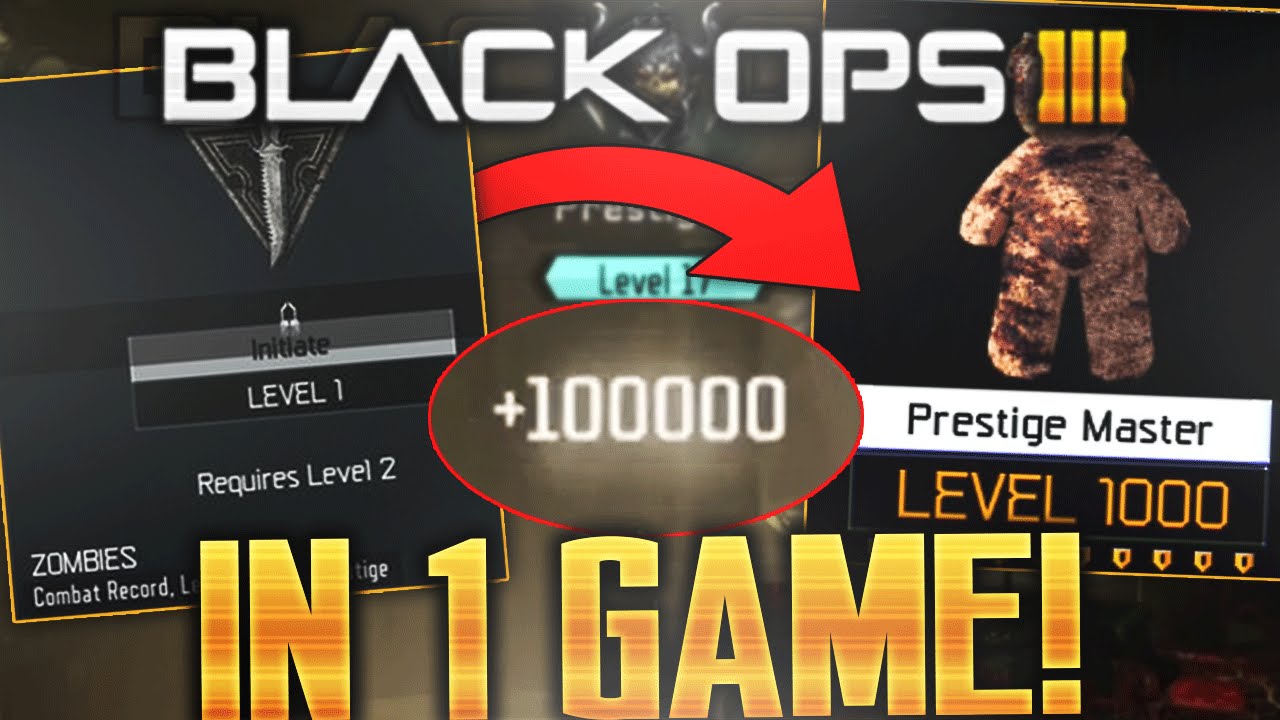 LVL 1 to LVL 1000 in ONE GAME in Black Ops 3! 