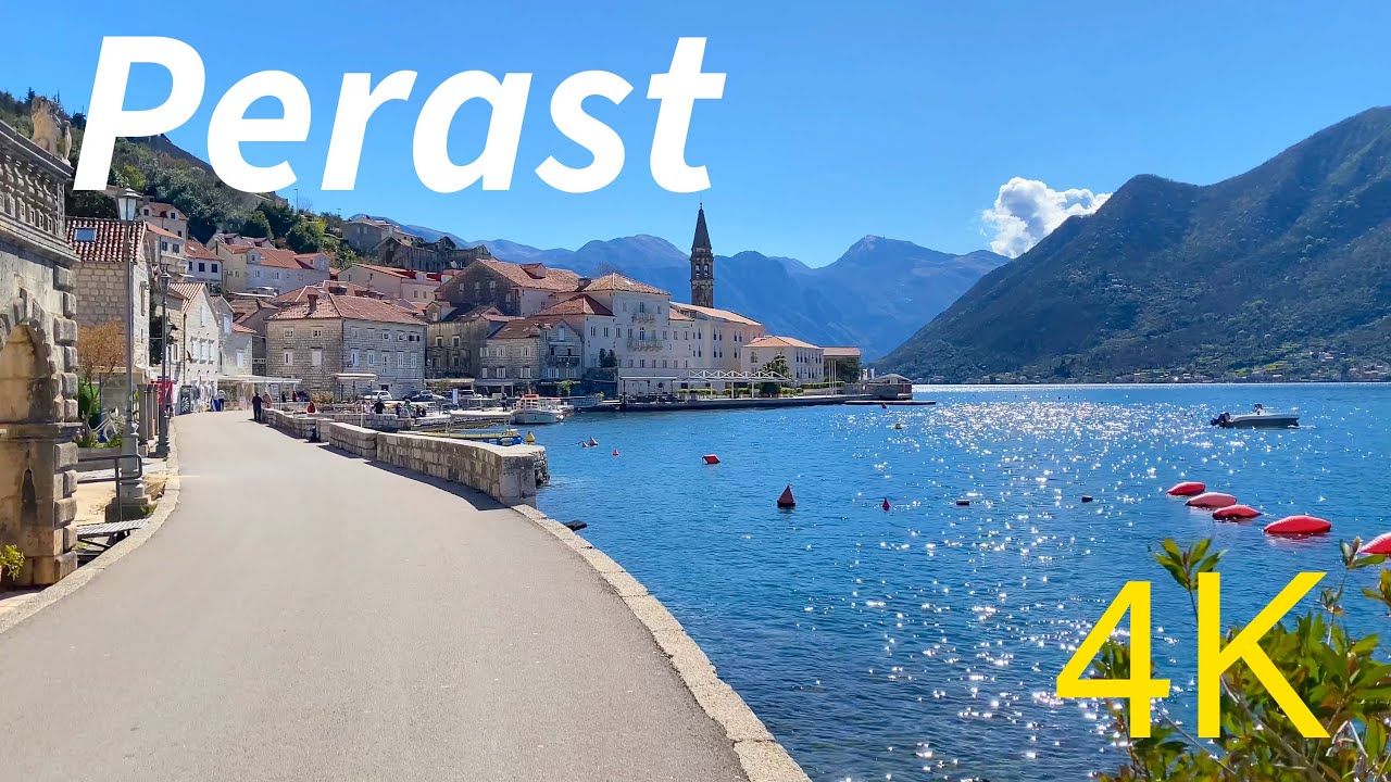 Пераст, Черногория 🇲🇪☀️Март 2024 Пешеходная экскурсия - с подписями