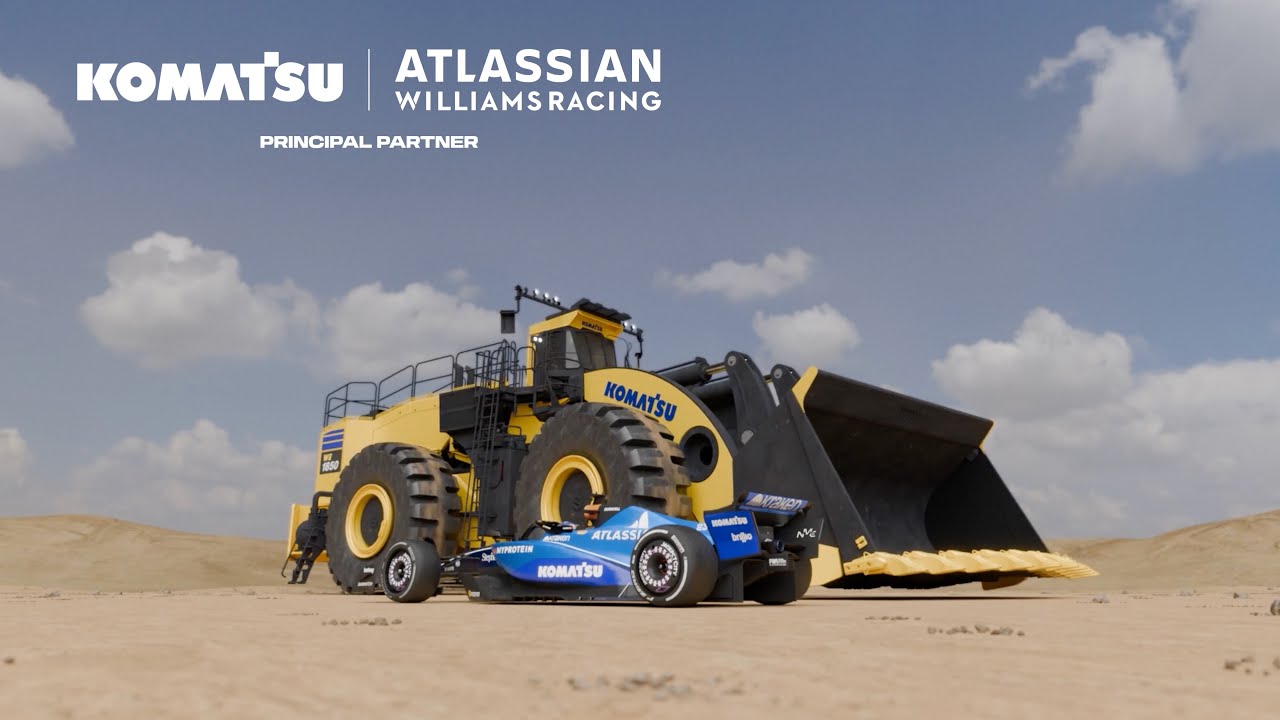 Сравнение KERS: колесный погрузчик Komatsu и гоночный автомобиль Atlassian Williams Racing F1
