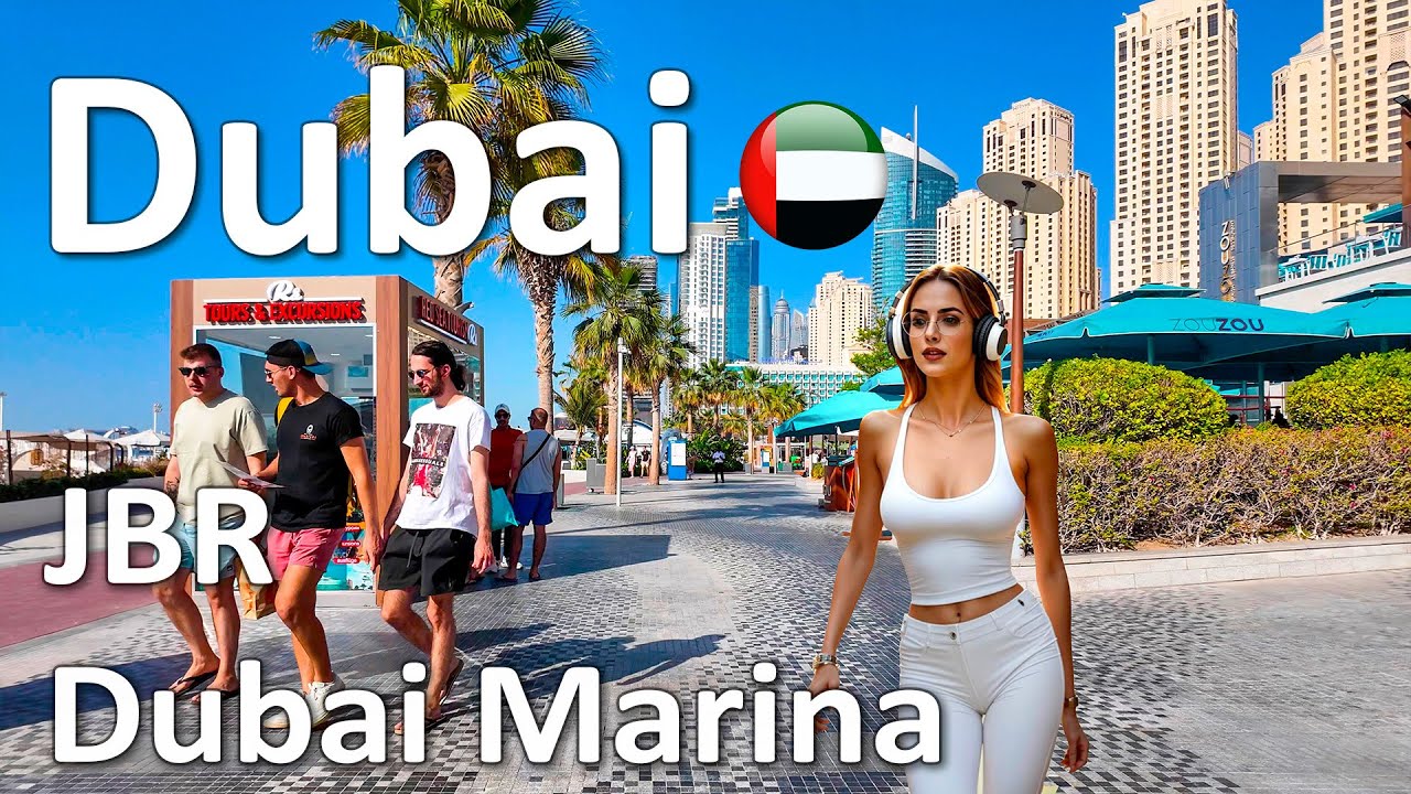 Dubai JBR (Jumeirah Beach Residence) Walking Tour 4K🇦🇪