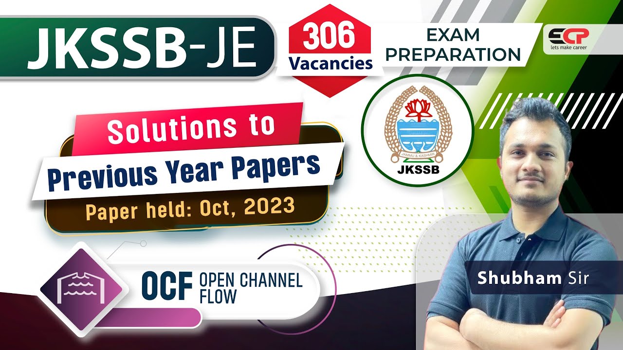 Open Channel Flow | JKSSB JE 2023 Previous Year Question Solution