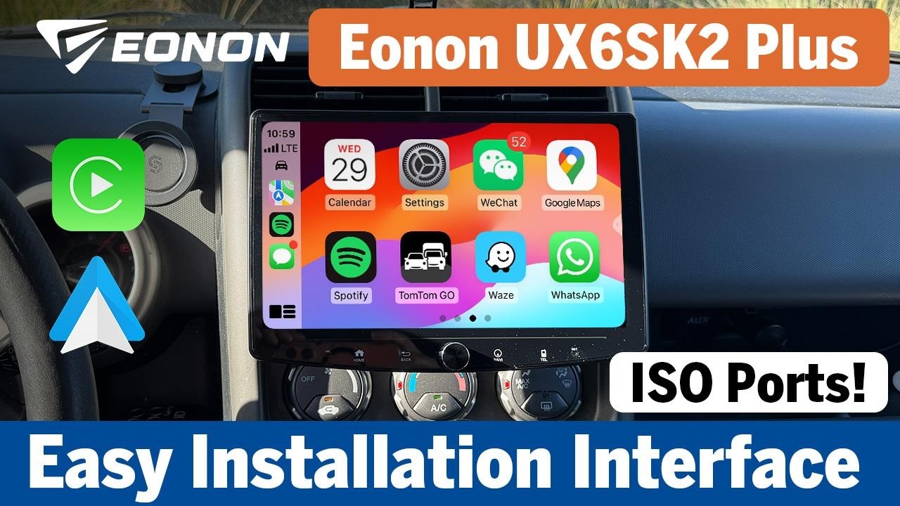 Eonon Android Car Stereo–Wireless CarPlay & Android FULL INSTALL Honda Element w Backup Camera