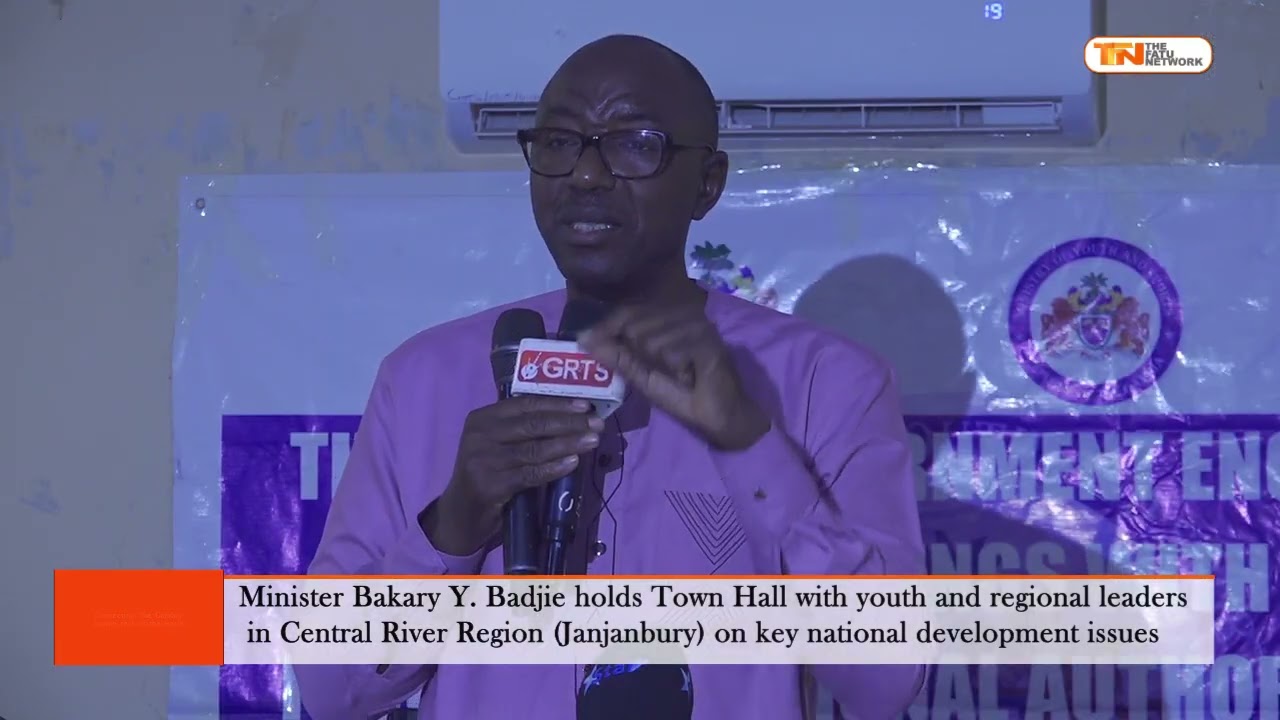 Minister Bakary Y. Badjie holds Town Hall with youth and regional leaders in Central River Region 