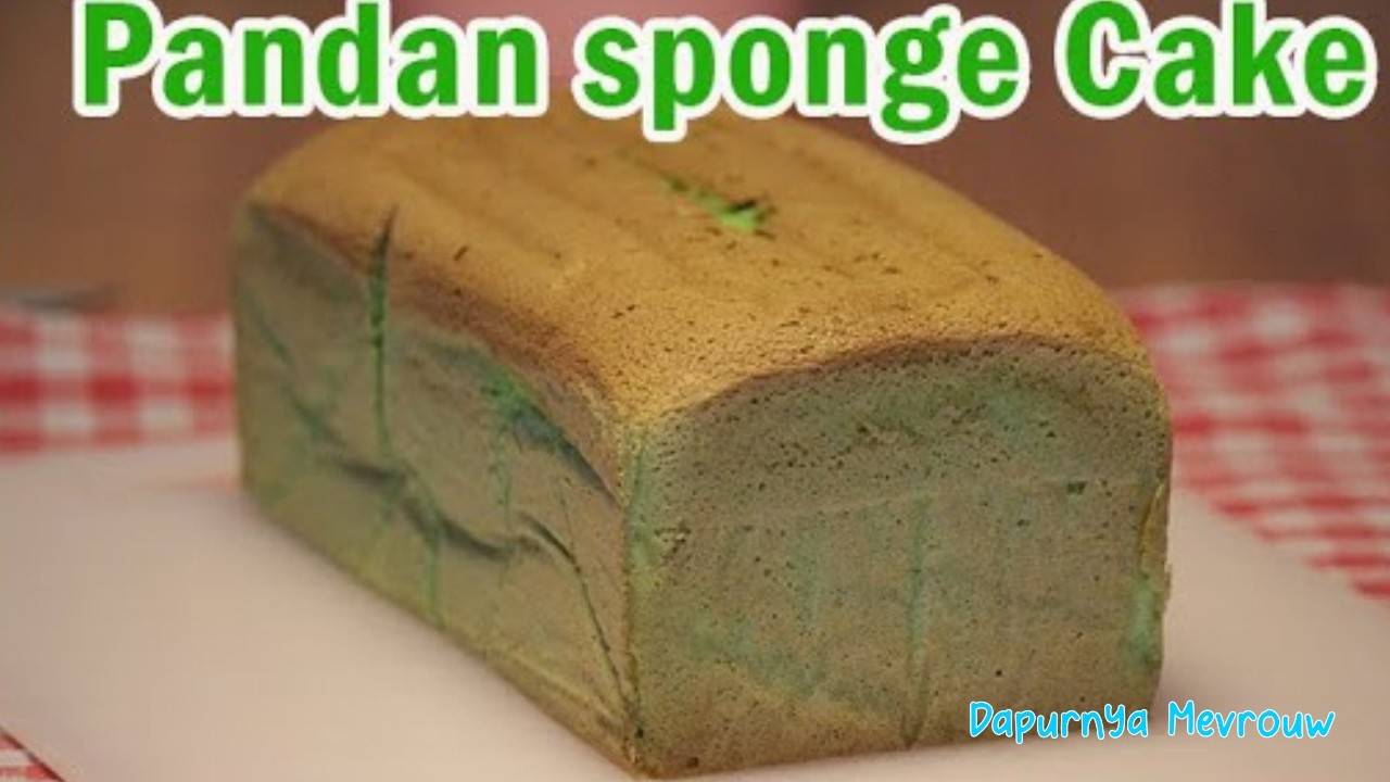 Pandan Sponge Cake recept - Indische groene cake - De cake zal niet inzakken na het bakken