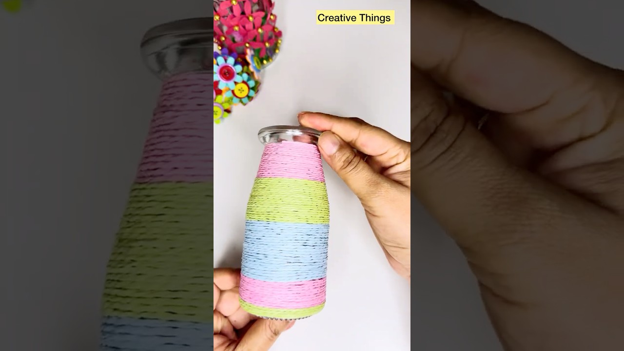 🌸Best Reuse Idea | ♻️Old Bottle Flower Vase Using only  2 items 