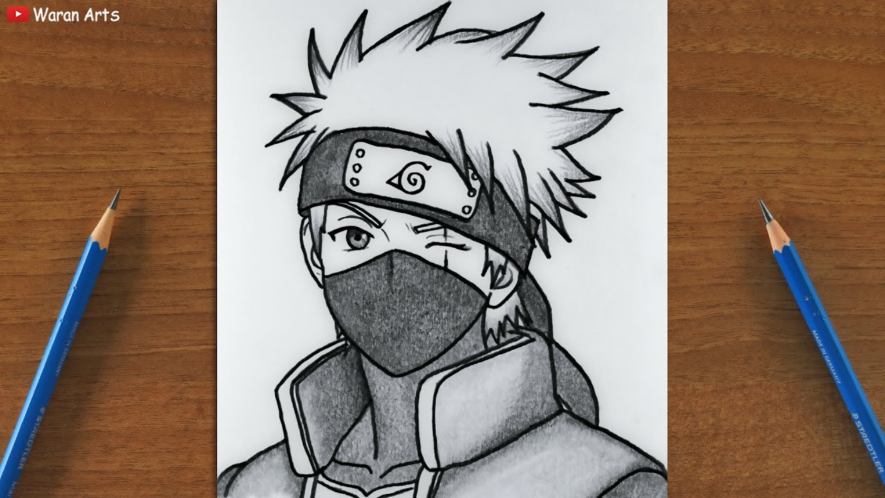 How to Draw Kakashi Hatake Step by Step | Copy Ninja Tutorial | Anime art