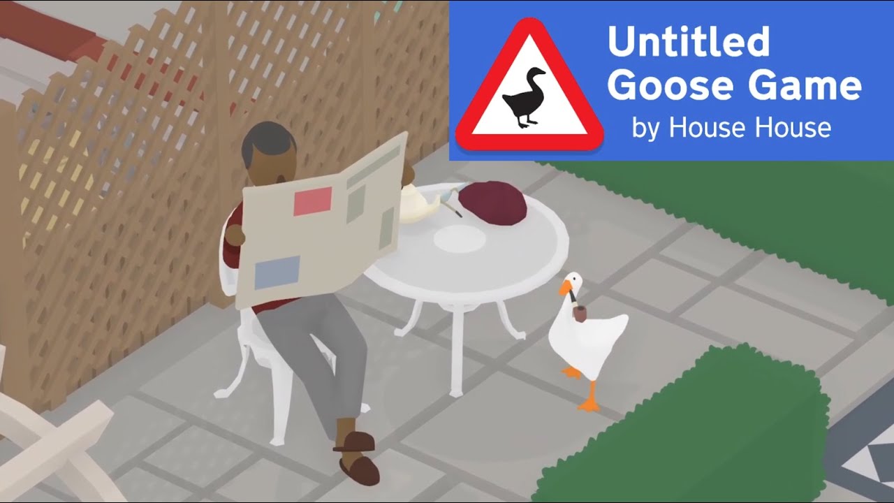 An untitled goose makes a boy have the blues - Untitled Goose Game