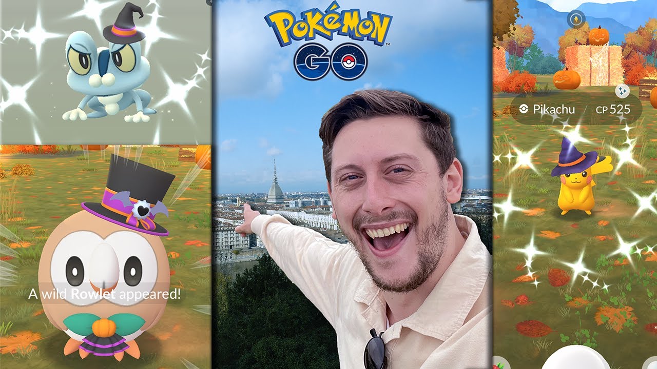 NEW Costume Shiny Pokémon CAUGHT! Pokemon GO Halloween Part 2 in Turin!