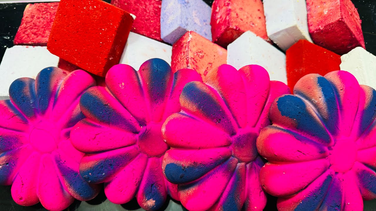 Colorful Dyed Chalk  ASMR  Reform |  Oddly Satisfying ASMR Sounds |  Crispy Gym Chalk
