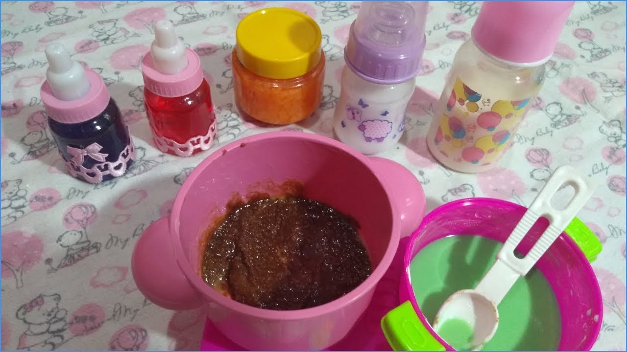 FAZENDO PAPINHAS, MAMADEIRA, COMIDINHA PARA BONECAS