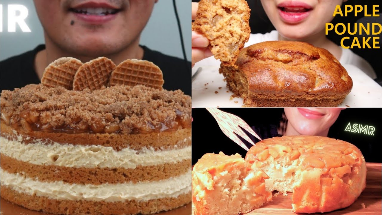 Apple cake mukbang