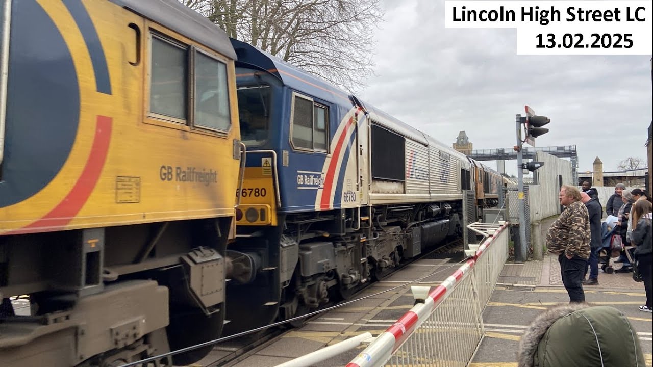 *Light Class 69, Hangman & Triple Headed Freight* Lincoln High Street Level Crossing - 13.02.2025