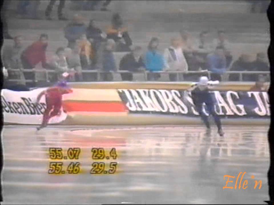 World Cup Heerenveen 1986 - 1500 m Falk-Larssen - Visser