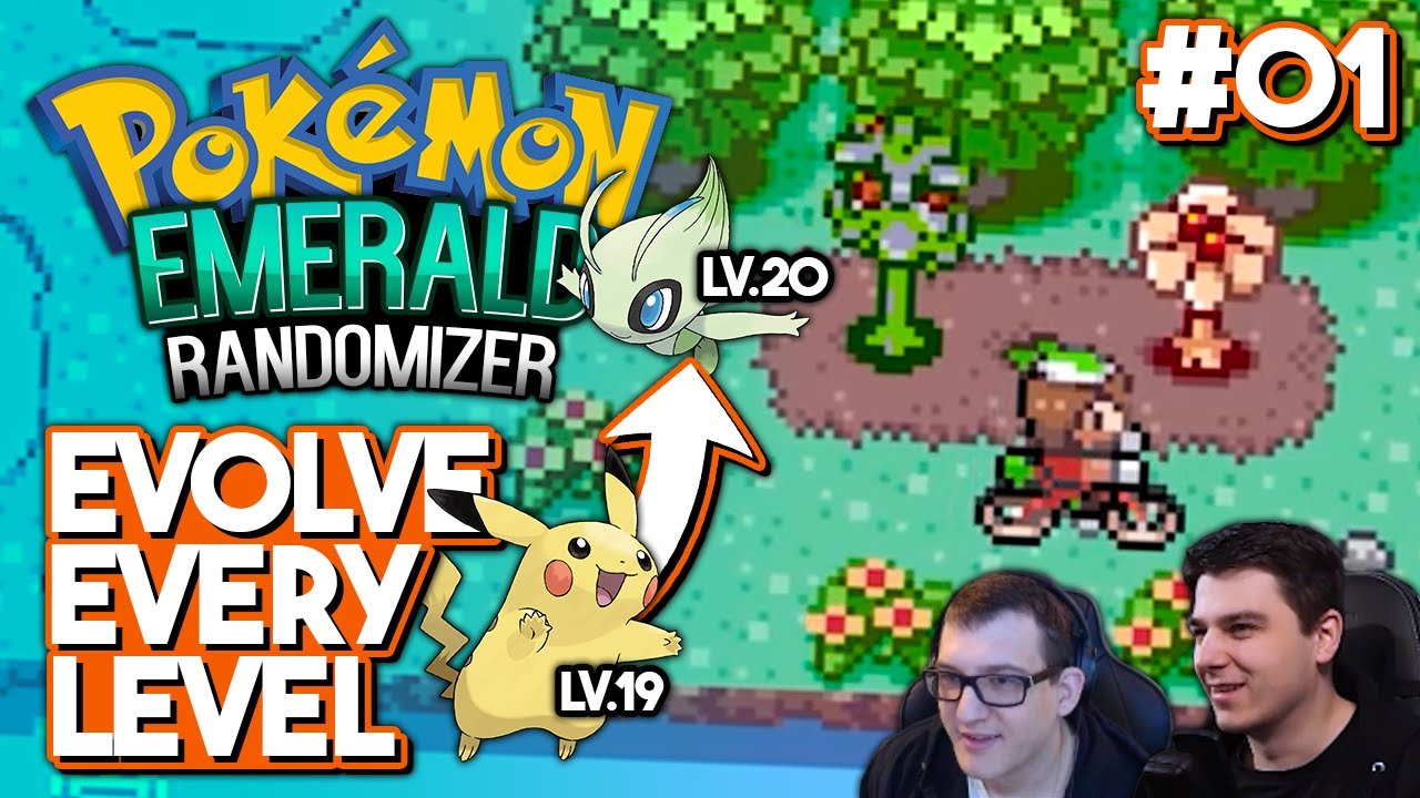 Pokemon Evolve Every Level Race vs Shenanagans | Pokemon Emerald Randomizer #1