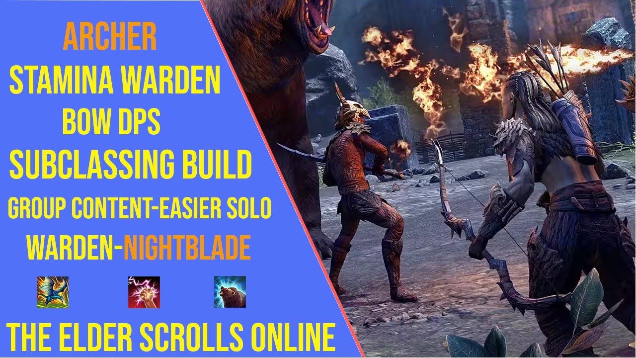 Powerful Stamina Warden Bow DPS Build for ESO Update 46 - Subclassing Build