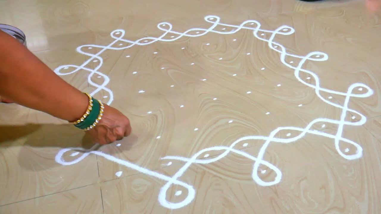 Easy Bhogi Pongal Apartment kolam/Festival Season Rangoli Designs/ 