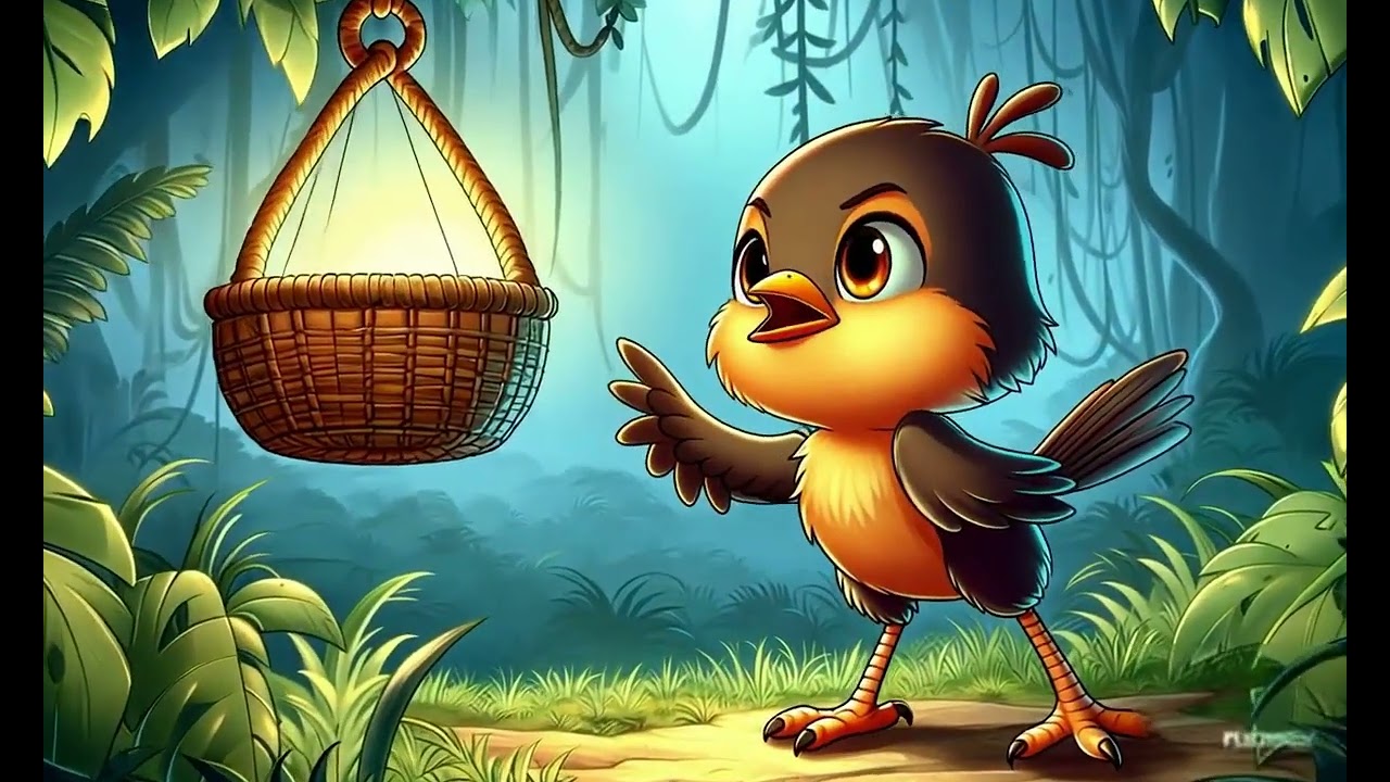 The Brave Bird and the Mystery Basket 🐦✨  Fun & Suspenseful Jungle Adventure for Kids!