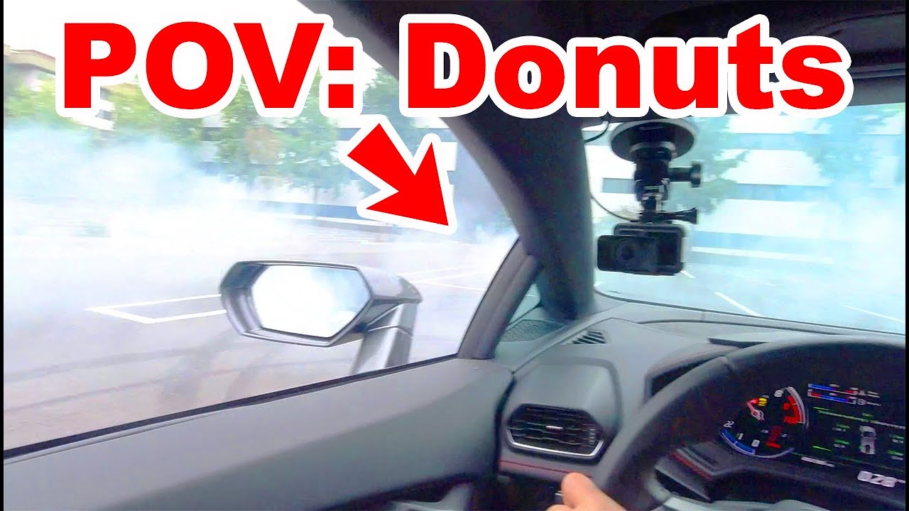 POV Drive Drift Donuts in a Lamborghini Huracan 580-2