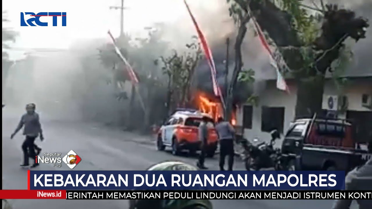 Diduga Akibat Korsleting Listrik, 2 Ruangan Mapolres Kediri Terbakar #SeputariNewsPagi 28/06