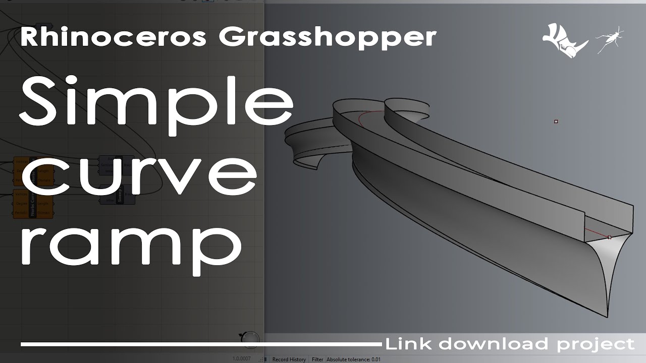 Modeling simple curve ramp \ Rhinoceros+Grasshopper