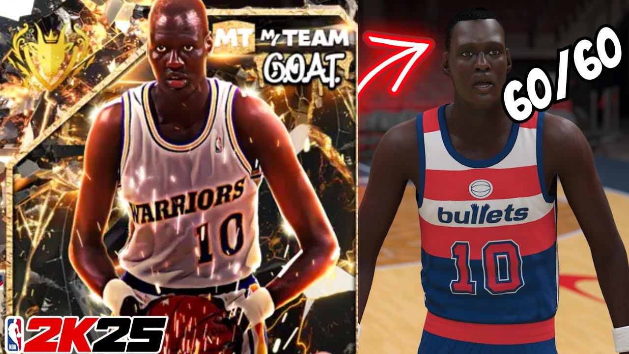 GOAT MANUTE BOL IS THE BEST CARD IN NBA2K25 MYTeam.. 7'6 MAX WINGSPAN BIG GIANT