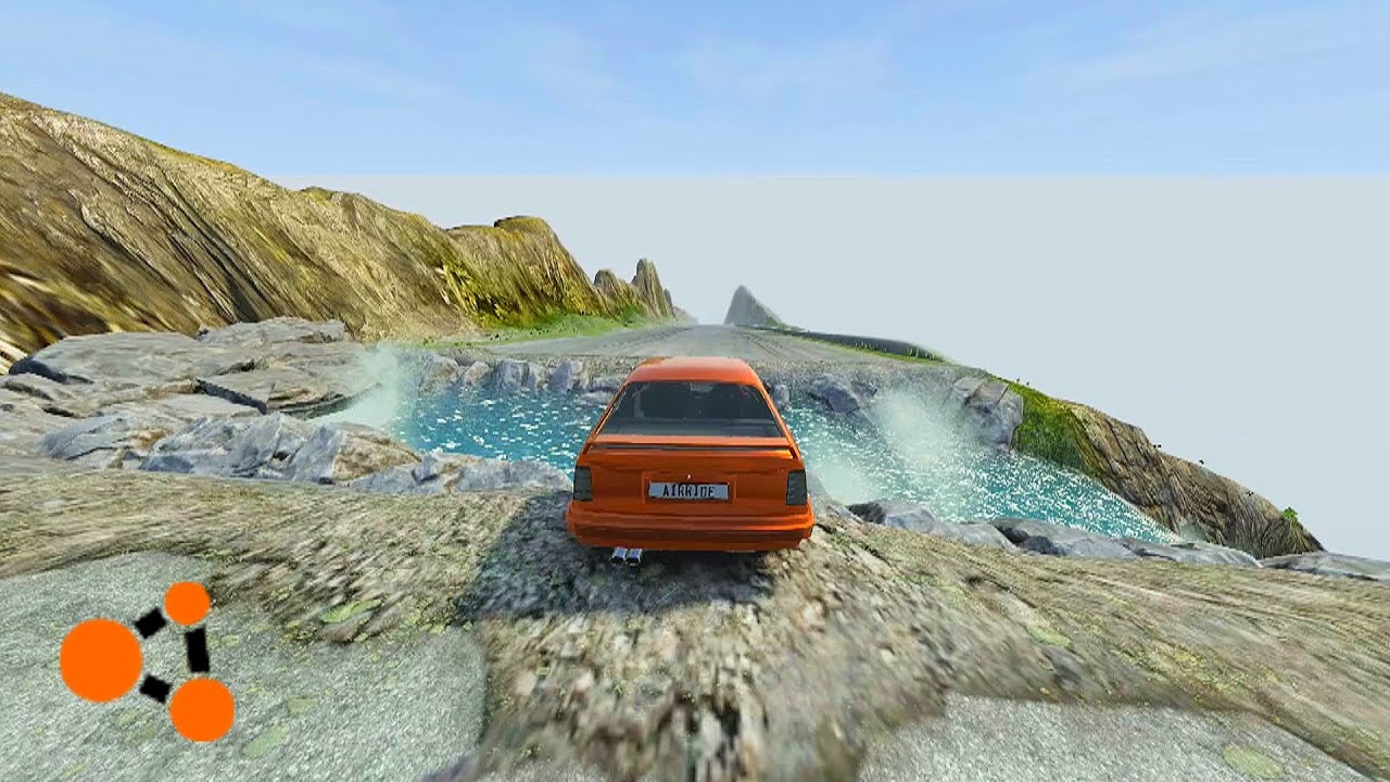 🔥 Full throttle on a crazy downhill in BeamNG Drive! 🔥