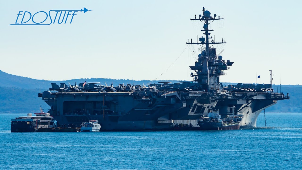 USS Harry S. Truman CVN-75 Aircraft Carrier - Split Croatia 2022