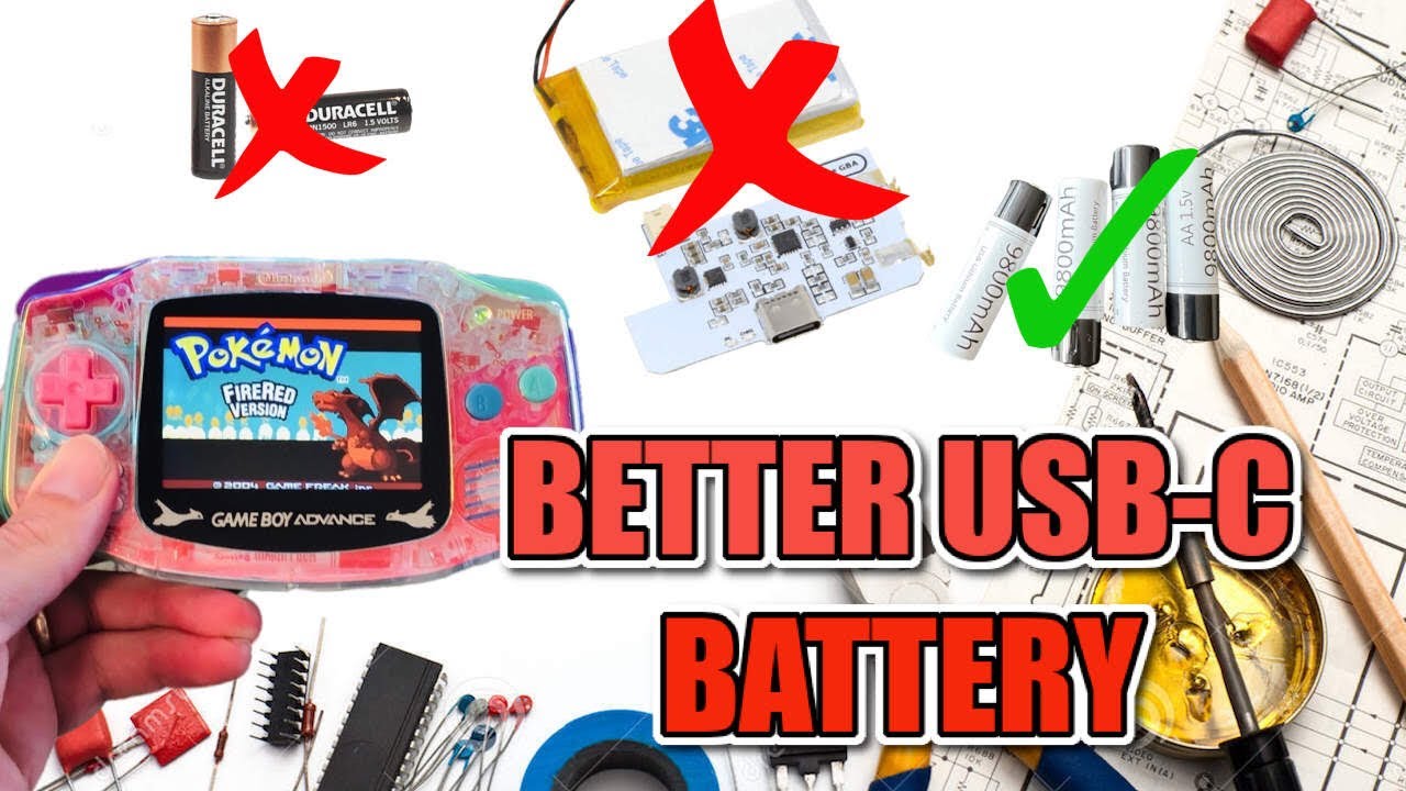 Gameboy Advance USB-C Rechargeable Battery - A Better Option