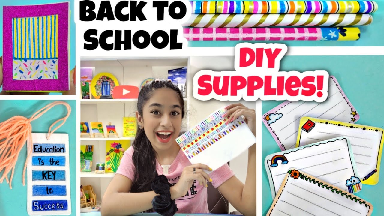 Back to School DIY Supplies!!!🎀😍 Washi Tapes, Bookmark, Name Labels... | Riya's Amazing World