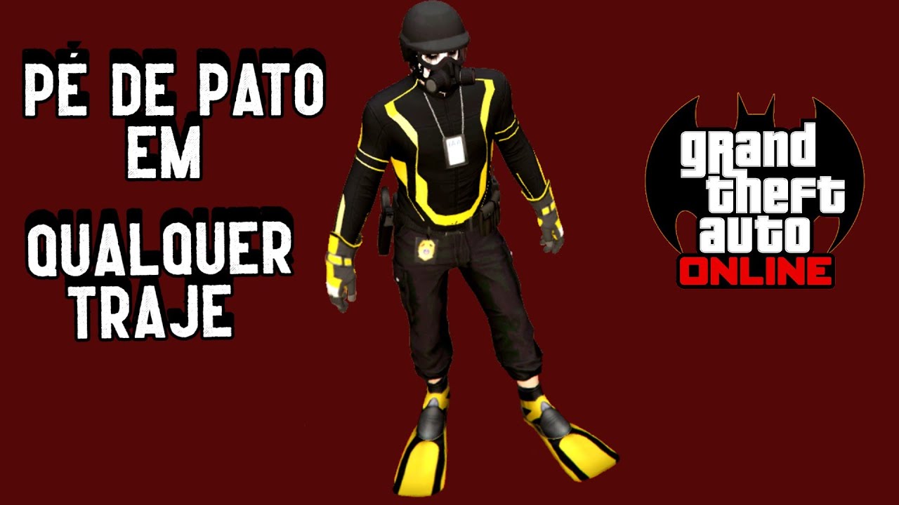 COMO COLOCAR PÉ DE PATO EM QUALQUER TRAJE GTA ONLINE