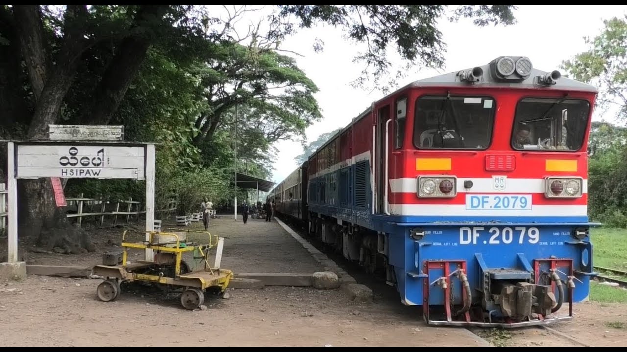 Hsipaw Station, Train Departure & Arrival: Explore the Station and Yard - Myanmar Railways (Burma)