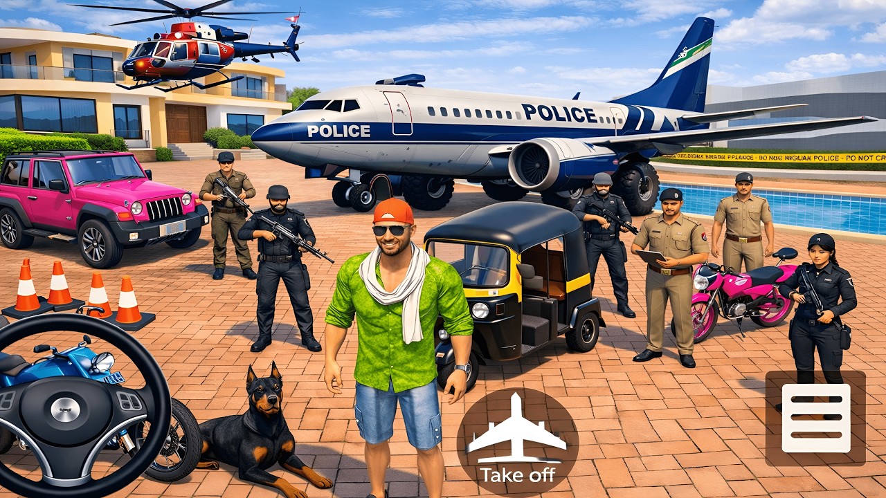 Franklin Ne Police Wale Ki Bike Le li 💥 Indian Theft Auto Simulator 🥳💥 Indian Bikes Driving 3d Game