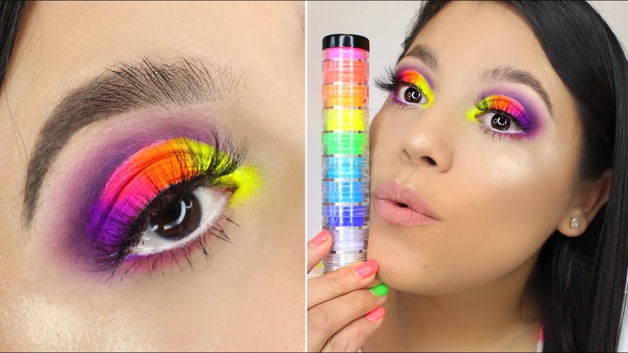 MAQUILLAJE  NEON │Colab Leslye's Makeup