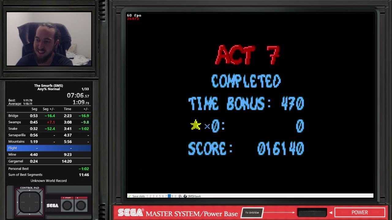 [Speedrun] SMS - The Smurf - Any% Normal | 12:57.434