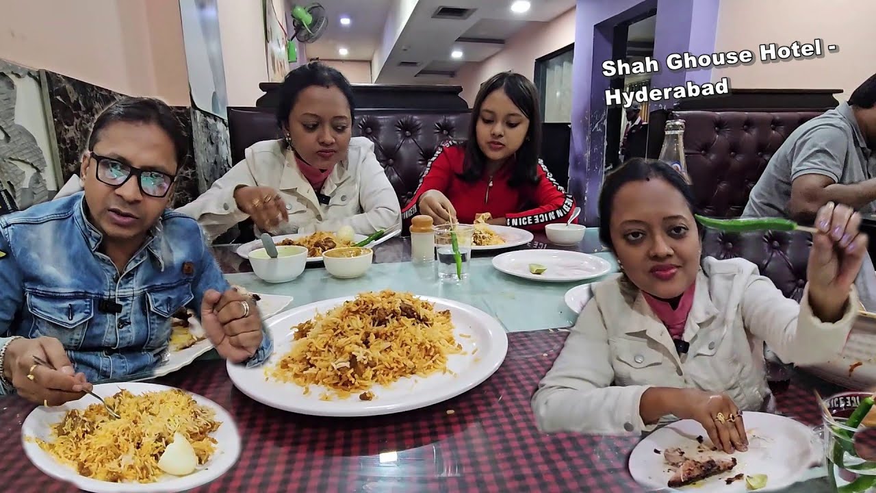 দমদার বিরিয়ানি খেয়ে মন খুশ | Arabian Chicken | Special Mutton Biryani | Shah Ghouse Hotel Hyderabad