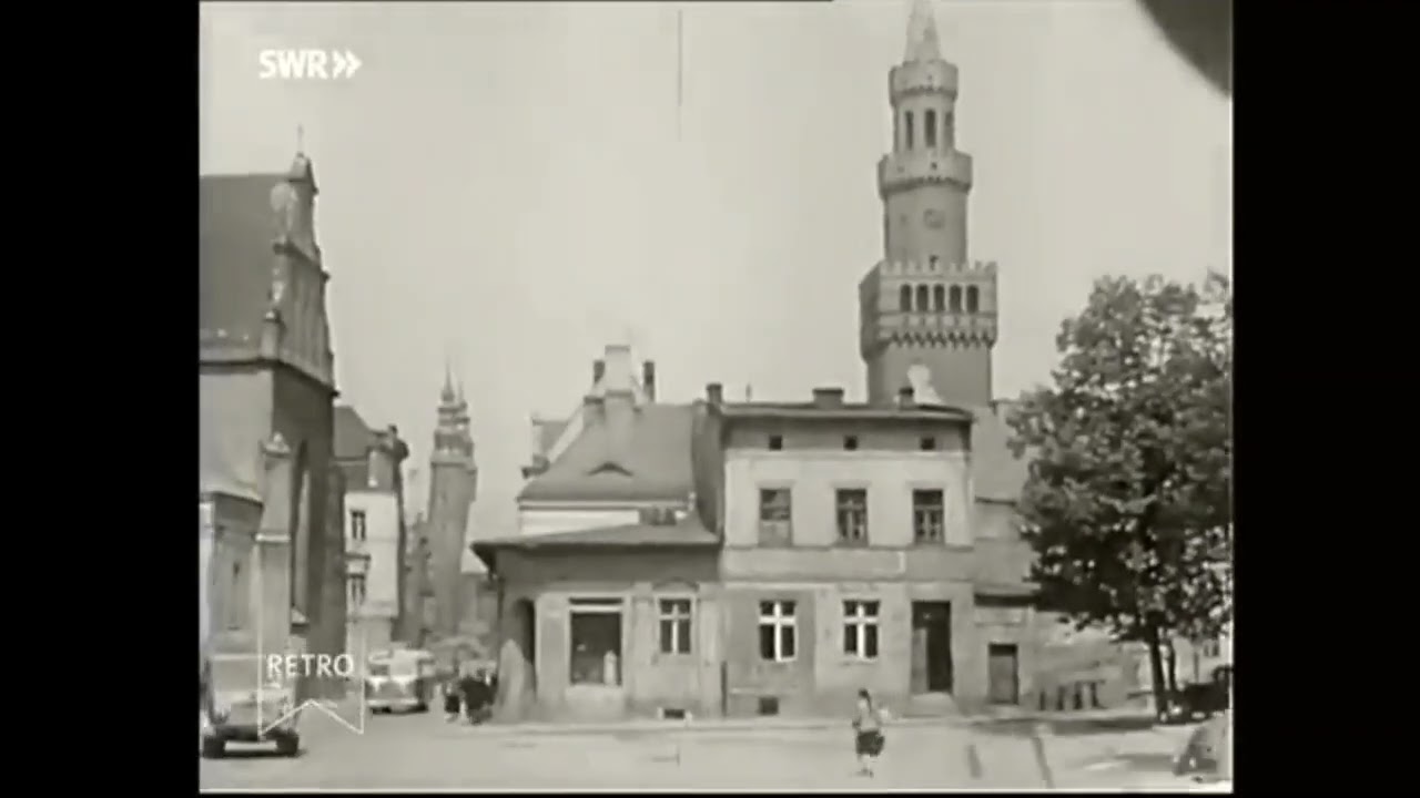 Opole (Oppeln), stare miasto w migawce (początek lat 50. XX w.)