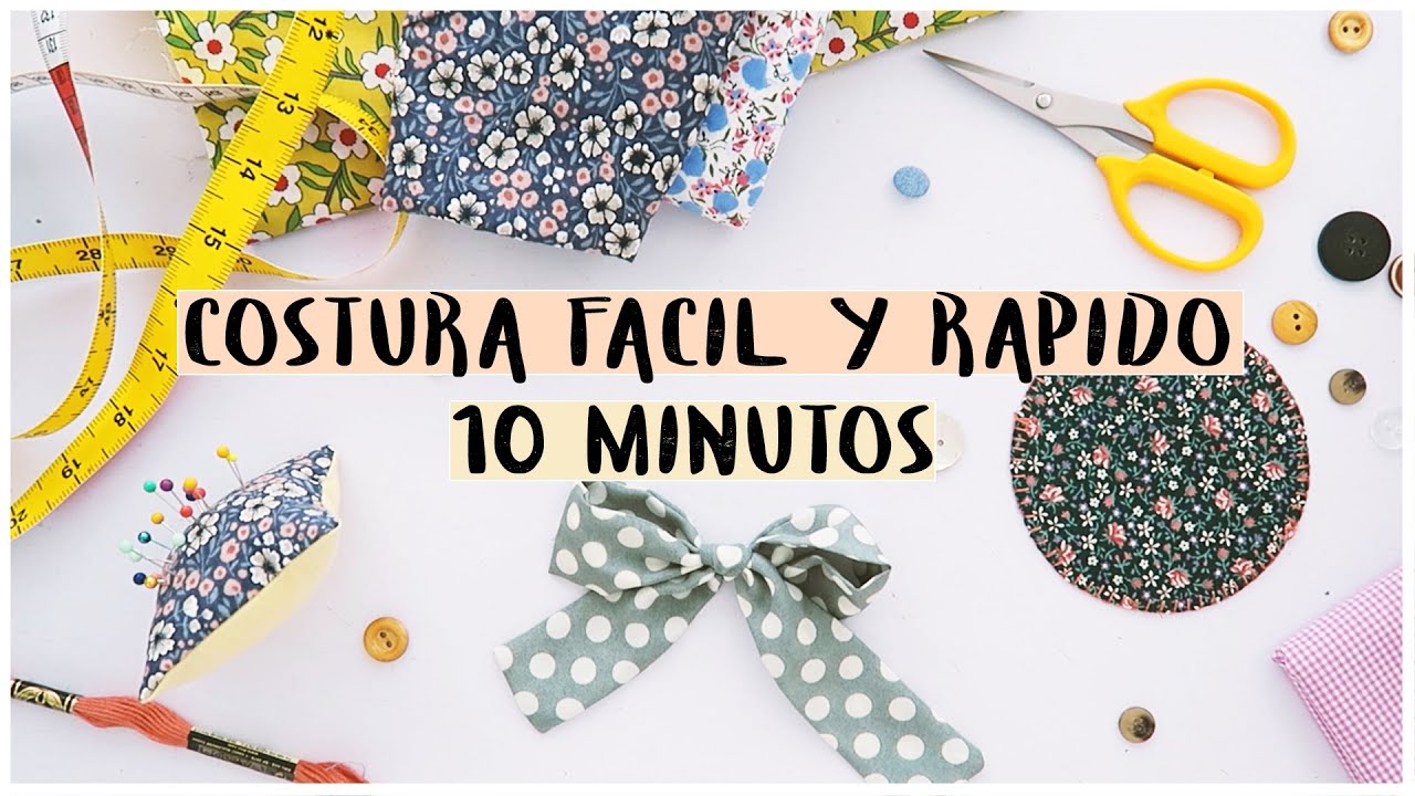 3 proyectos en 10 min. para principiantes en la costura! - Aprende a coser f&aacute;cil y r&aacute;pido!
