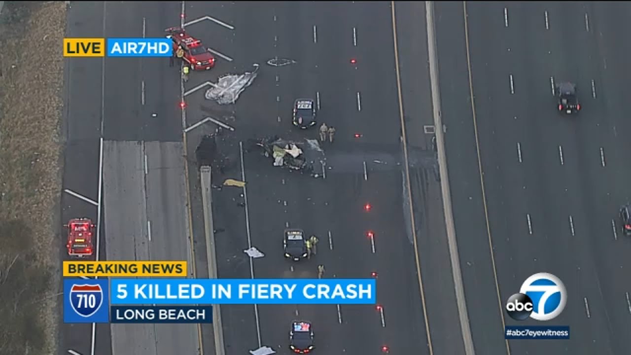 5 killed in 710 Freeway crash in Long Beach