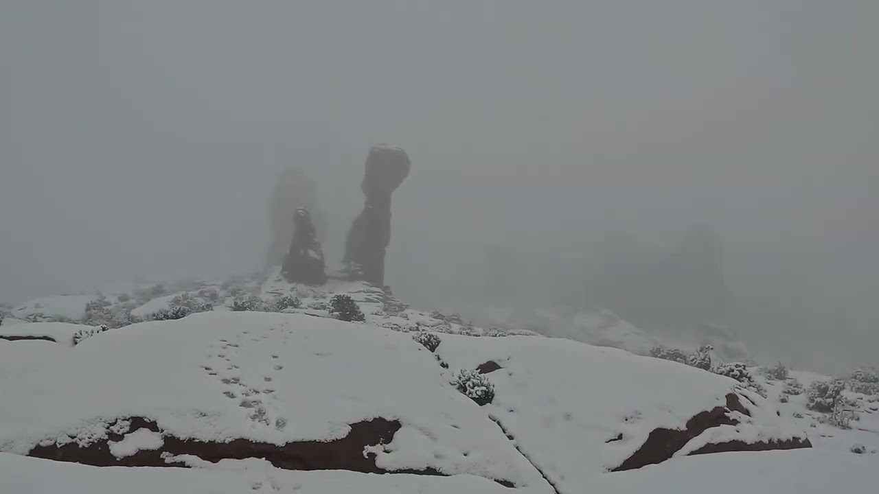 Blizzard in Arches National Park