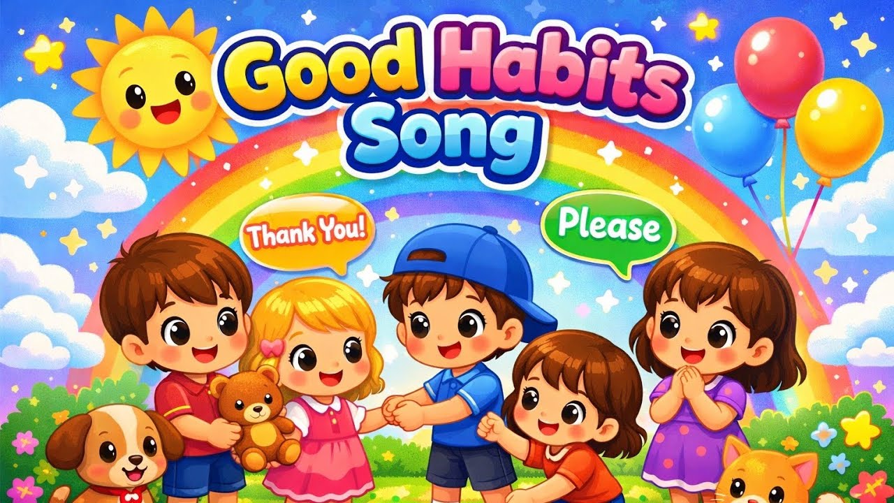 Good Habits Song 🎶 | Please Thank You Sharing | Kids Learning Video