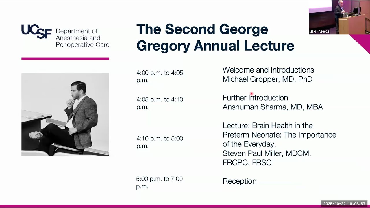 George Gregory Annual Lecture 2025