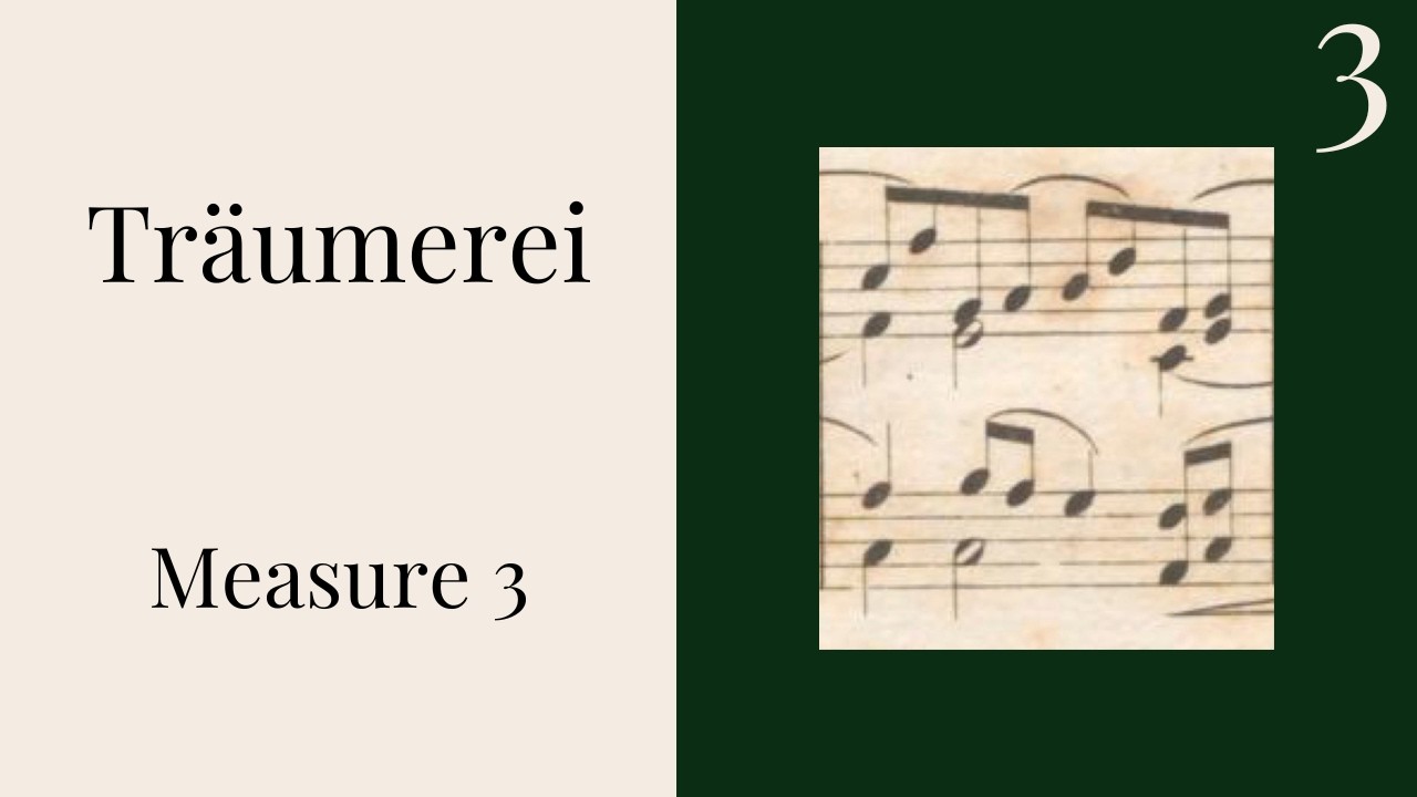 How to Play Schumann Traumerei on Piano, Op. 15, No. 7 - 24 Day Overview--Video 3 (measure 3)