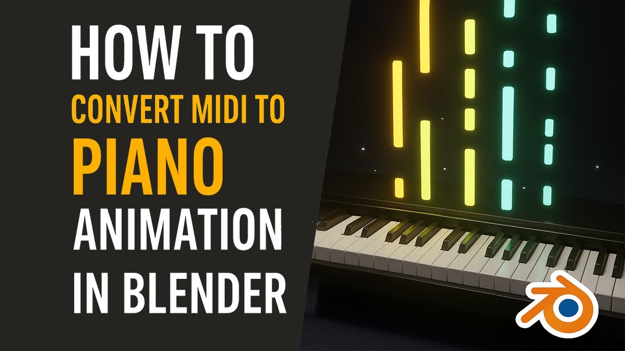 Blender MIDI Piano Animation + Visual Sequencer | Add track display